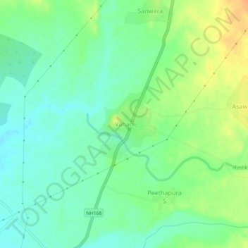 Vahan topographic map, elevation, terrain