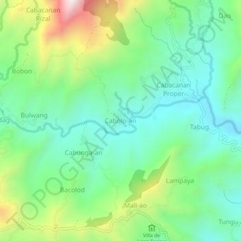 Cabolo-an topographic map, elevation, terrain
