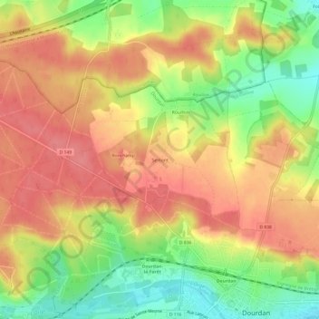 Semont topographic map, elevation, terrain