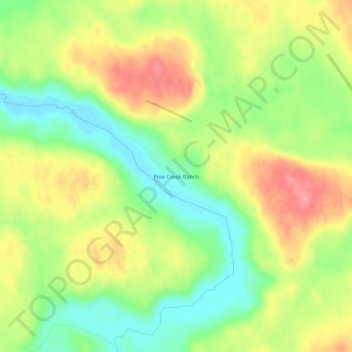 Pine Creek Ranch topographic map, elevation, terrain