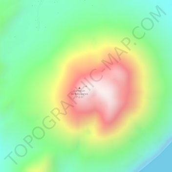 Mount Camiguin topographic map, elevation, terrain