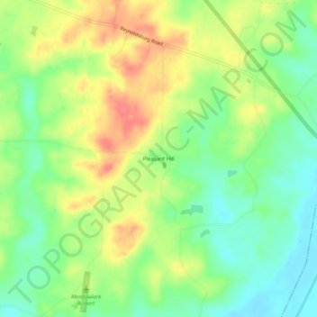 Pleasant Hill topographic map, elevation, terrain