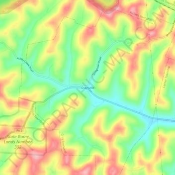 Graysville topographic map, elevation, terrain