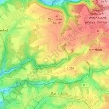 Neuwinkel topographic map, elevation, terrain