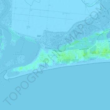 Bibione Pineda topographic map, elevation, terrain