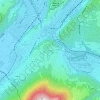 Maria Grün topographic map, elevation, terrain