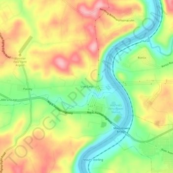 Live Easy topographic map, elevation, terrain