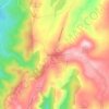 Selwyn Snowfields topographic map, elevation, terrain