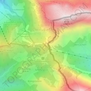 Pfaffenkegel topographic map, elevation, terrain