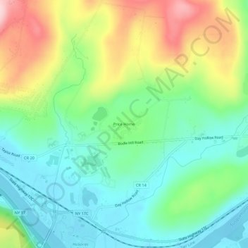 Price Home topographic map, elevation, terrain
