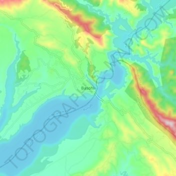 Basohli topographic map, elevation, terrain