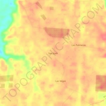 San Juan topographic map, elevation, terrain