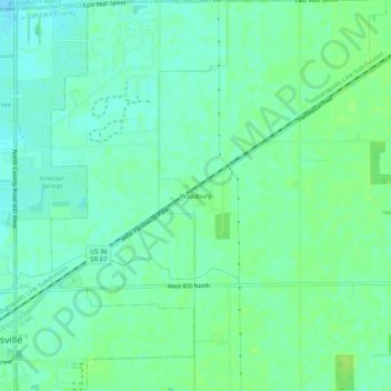 Woodbury topographic map, elevation, terrain