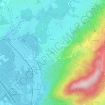Gastein topographic map, elevation, terrain