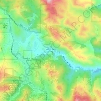 Marsh Creek Springs topographic map, elevation, terrain