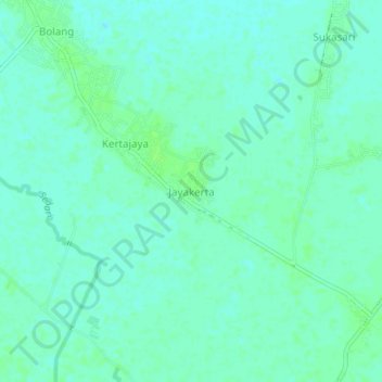 Jayakerta topographic map, elevation, terrain