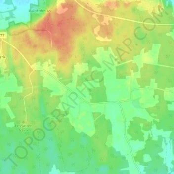 Tovetorp topographic map, elevation, terrain