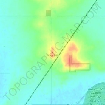 Mays Hill topographic map, elevation, terrain