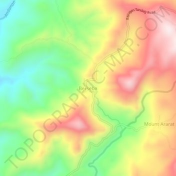 Berseba topographic map, elevation, terrain