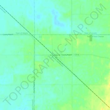 Grand Marsh topographic map, elevation, terrain