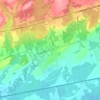 Grafton topographic map, elevation, terrain