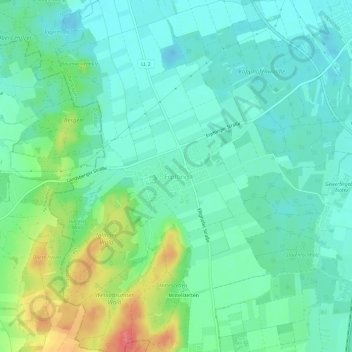 Erpfting topographic map, elevation, terrain