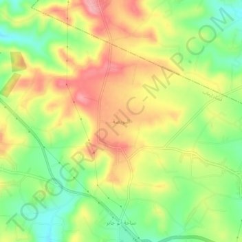 Al Buwayda topographic map, elevation, terrain