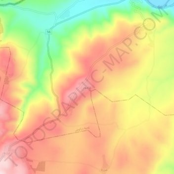 `Amud topographic map, elevation, terrain
