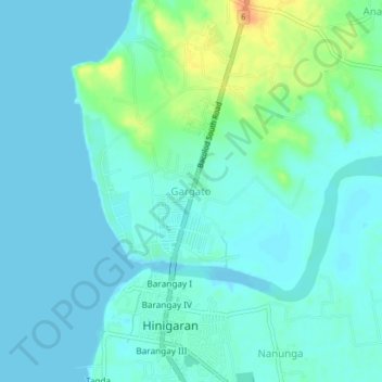 Gargato topographic map, elevation, terrain