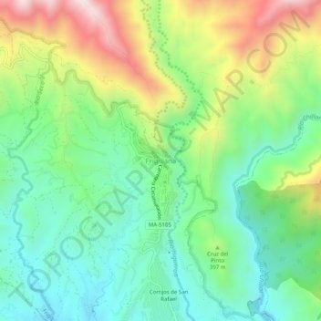 Frigiliana topographic map, elevation, terrain