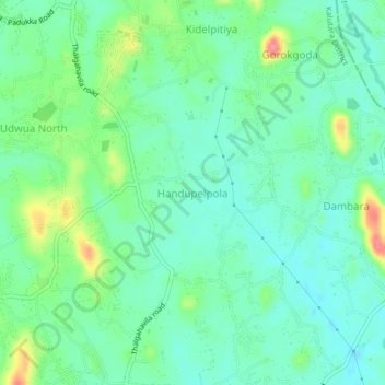 Handupelpola topographic map, elevation, terrain