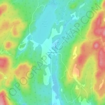 Flower Station topographic map, elevation, terrain
