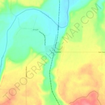 Oral topographic map, elevation, terrain