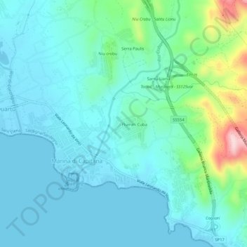 Is meris topographic map, elevation, terrain