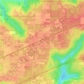 Holt topographic map, elevation, terrain