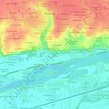 La Chevalette-Sud topographic map, elevation, terrain