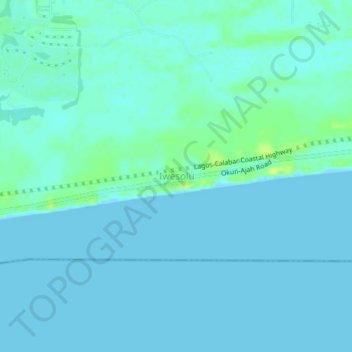 Iwesolu topographic map, elevation, terrain