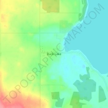 Buck Lake topographic map, elevation, terrain