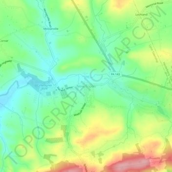 New Tripoli topographic map, elevation, terrain
