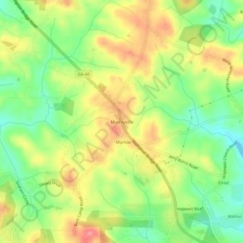 Murrayville topographic map, elevation, terrain