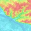 L'Hortie topographic map, elevation, terrain