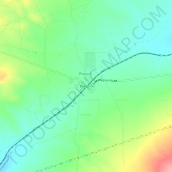 Dragoon topographic map, elevation, terrain