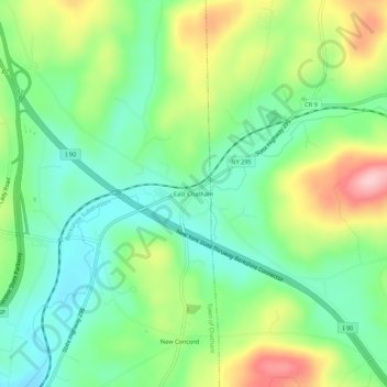 East Chatham topographic map, elevation, terrain