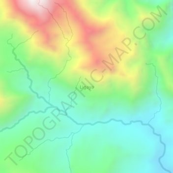 Ligaya topographic map, elevation, terrain