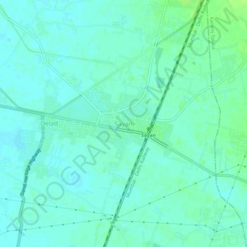 Sayan topographic map, elevation, terrain