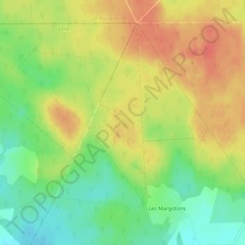 Notre-Dame-du-Chêne topographic map, elevation, terrain