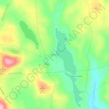Lake Carey topographic map, elevation, terrain