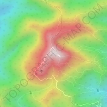 Bukit Kledang topographic map, elevation, terrain