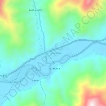 Panguintza topographic map, elevation, terrain