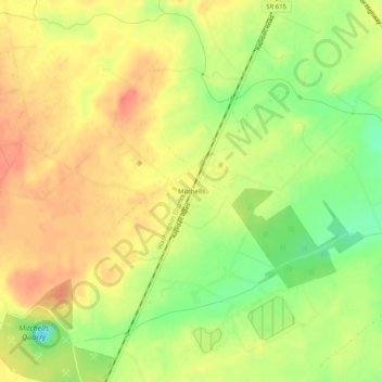 Mitchells topographic map, elevation, terrain